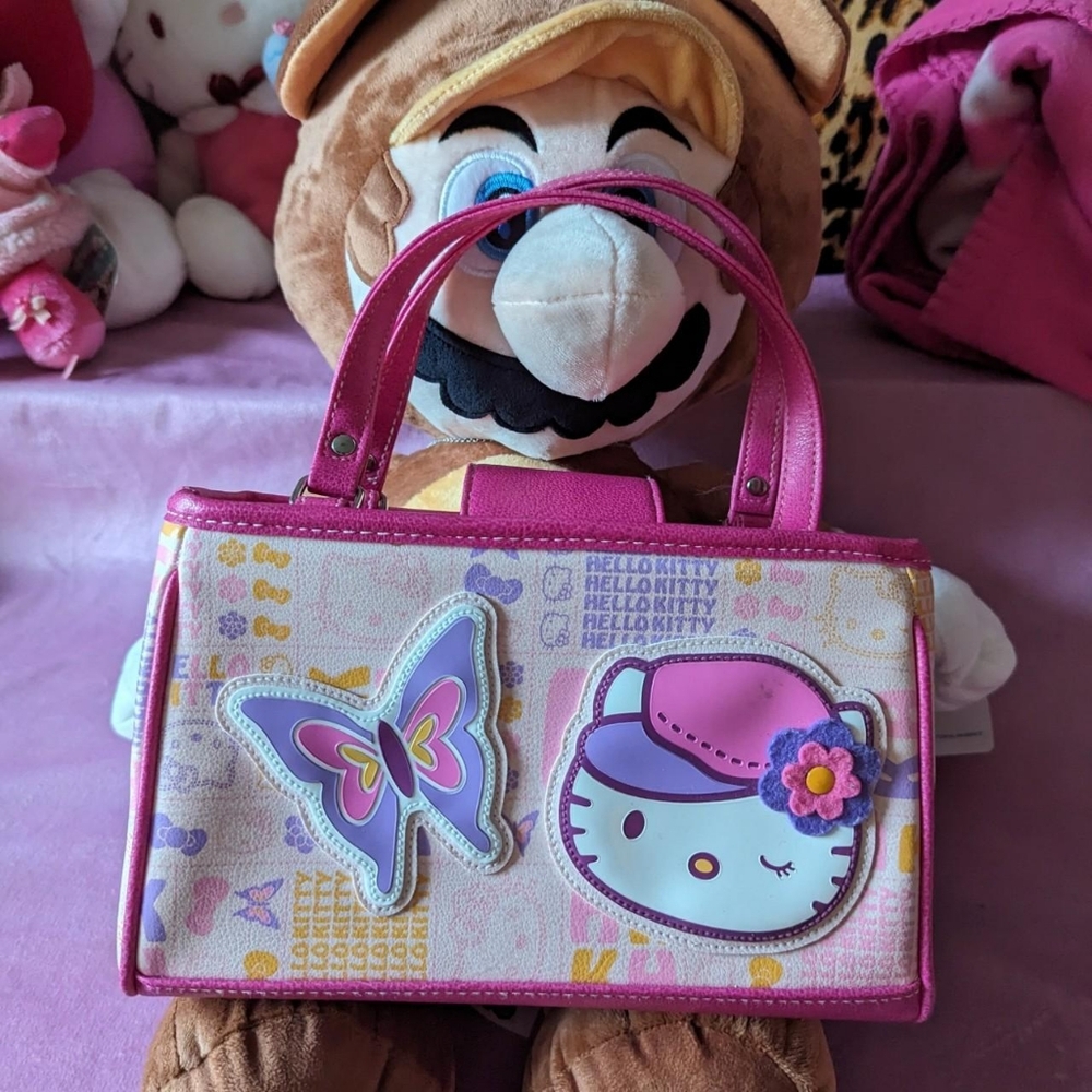 hello kitty 2006 purse / bagpink purple butterfly